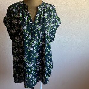 CYNTHIA STEFFE Black Floral Blouse